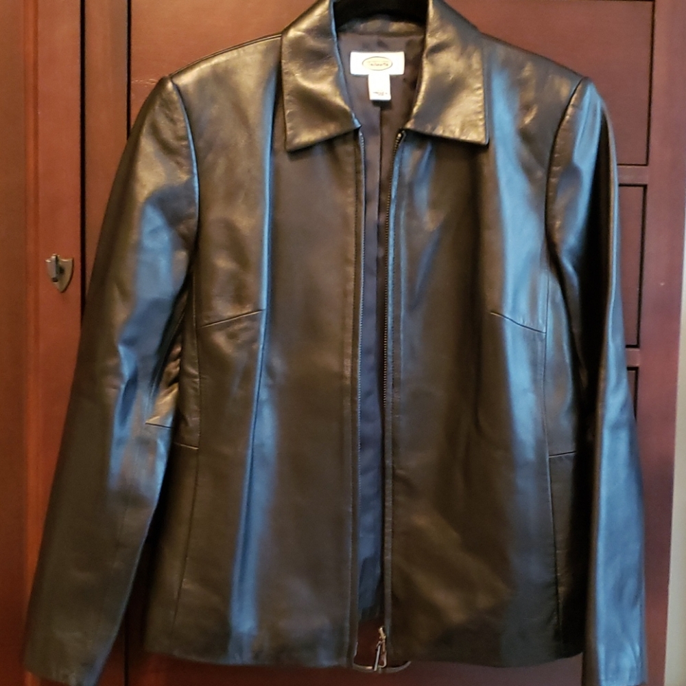 Talbots Leather Jacket/ Worn once